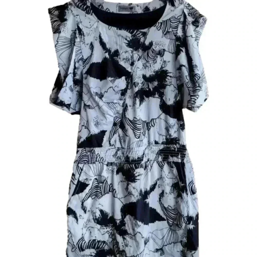 ANTHROPOLOGIE Nümph Gray And Black Cocktail Dress Size 8 EK(6 US)